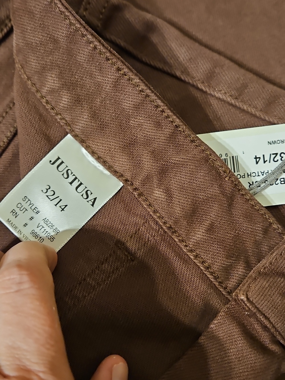 NWT JUST USA Raina Patch Pocket Slim Wide Leg Jeans Size 32/14 - Picture 3 of 9